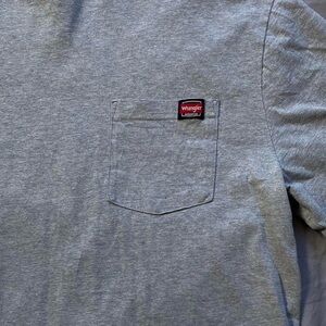 Heather Grey Wrangler pocket tee